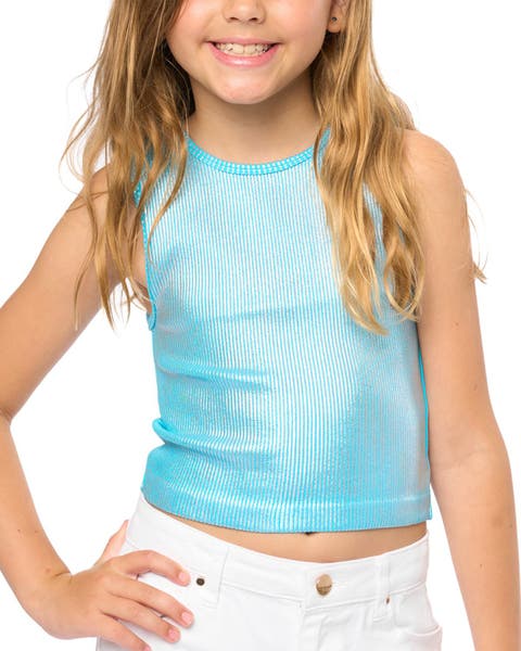 Metallic paint ribbed top - Big Kid