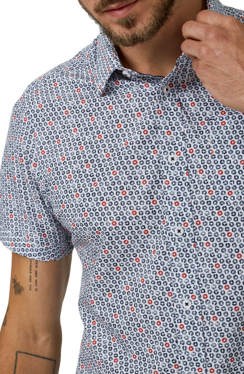 7 Diamonds My Universe Performance Short Sleeve Button-Up Shirt, Alternate, color, 