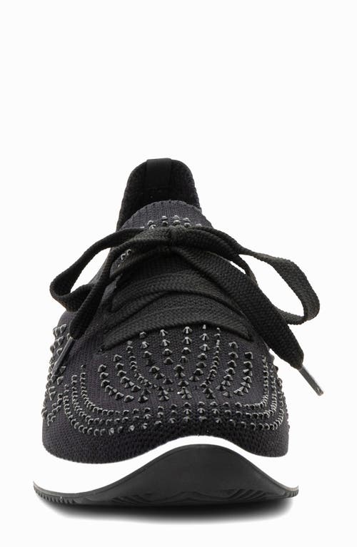 Ara Lisbon Lace-up Sneaker In Black