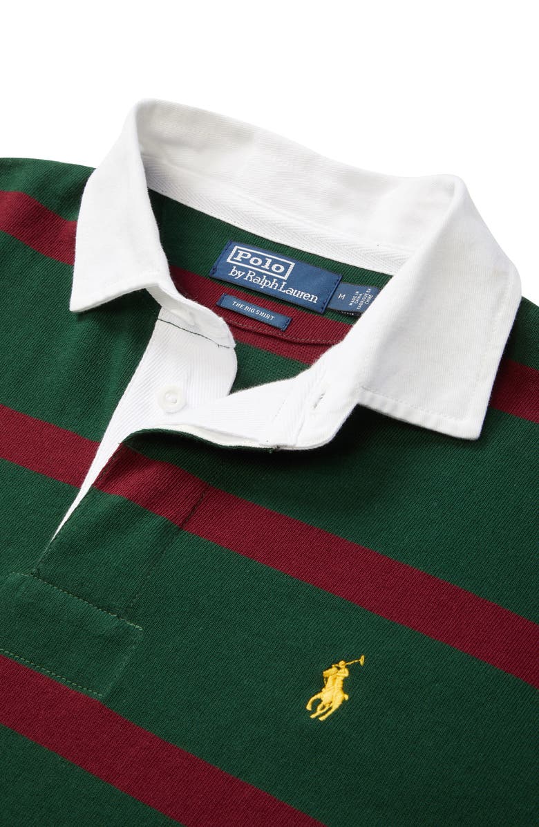 Polo Ralph Lauren Big Yarn Dye Stripe Rugby Shirt, Alternate, color, 