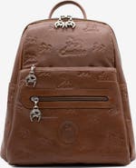 Cavalinho Cavalo Lusitano Embossed Leather Backpack 412