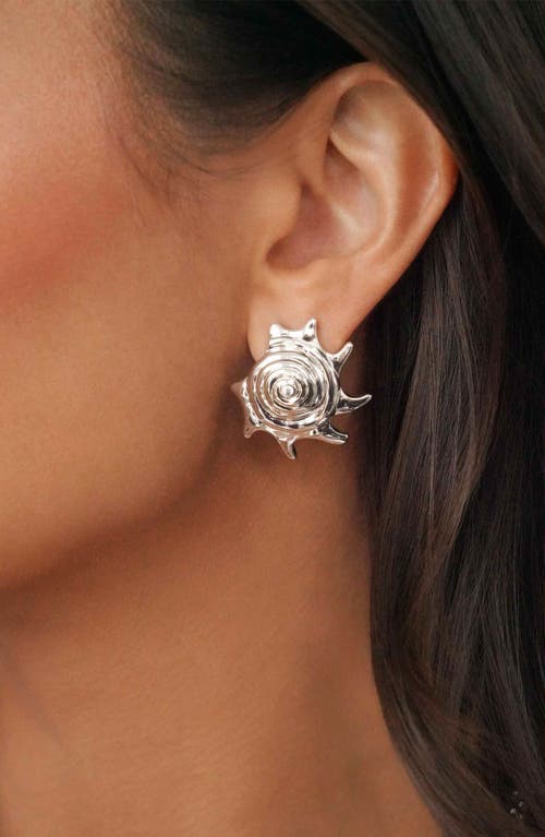 Ettika Sorrento Shell Statement Earrings In Metallic