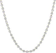 HauteCarat Georgian Lab Grown Diamond Tennis Necklace