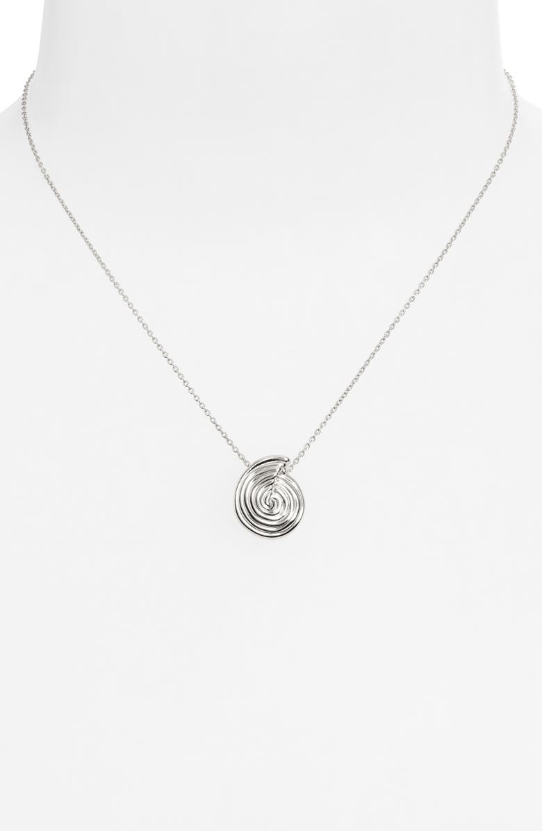 Missoma Mini Spiral Pendant Necklace, Alternate, color, Silver