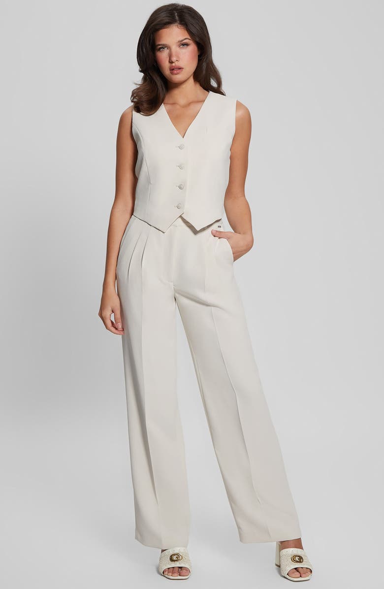 GUESS Dina Crop Blazer Vest, Alternate, color, 