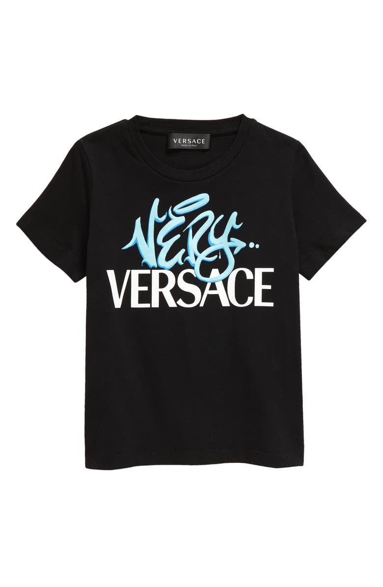 Versace Kids' Very Versace Logo Graphic T-Shirt, Main, color,