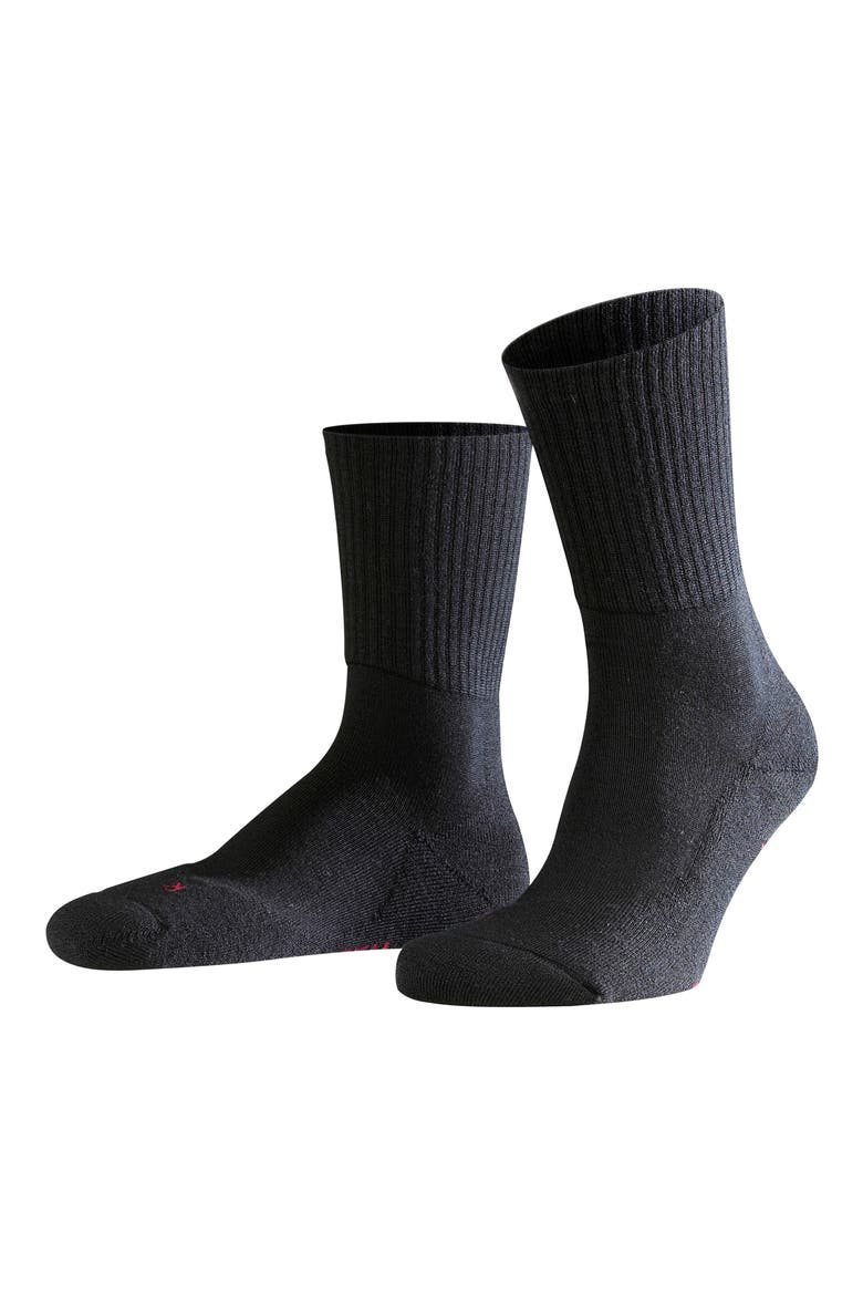 Walkie Light Hiking Socks, Main, color, BLACK