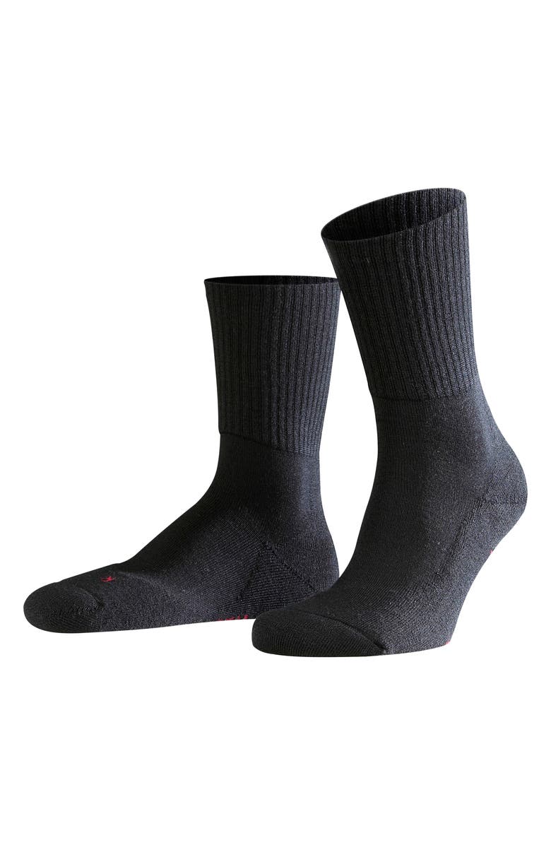 Falke Walkie Light Hiking Socks, Main, color, Black