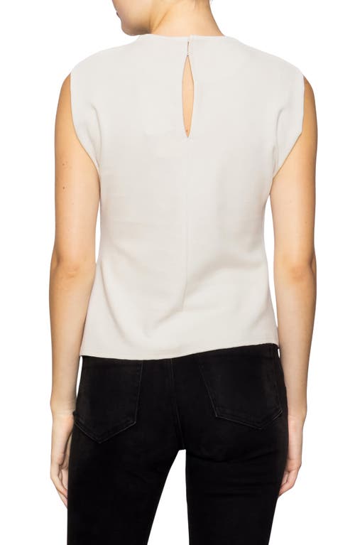 Melloday Buckle Front Extended Sleeve Top In White