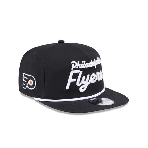 Men's New Era  Black Philadelphia Flyers Team Text Golfer Adjustable Hat