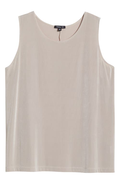 Vikki Vi Stretch Knit Tank In Sand