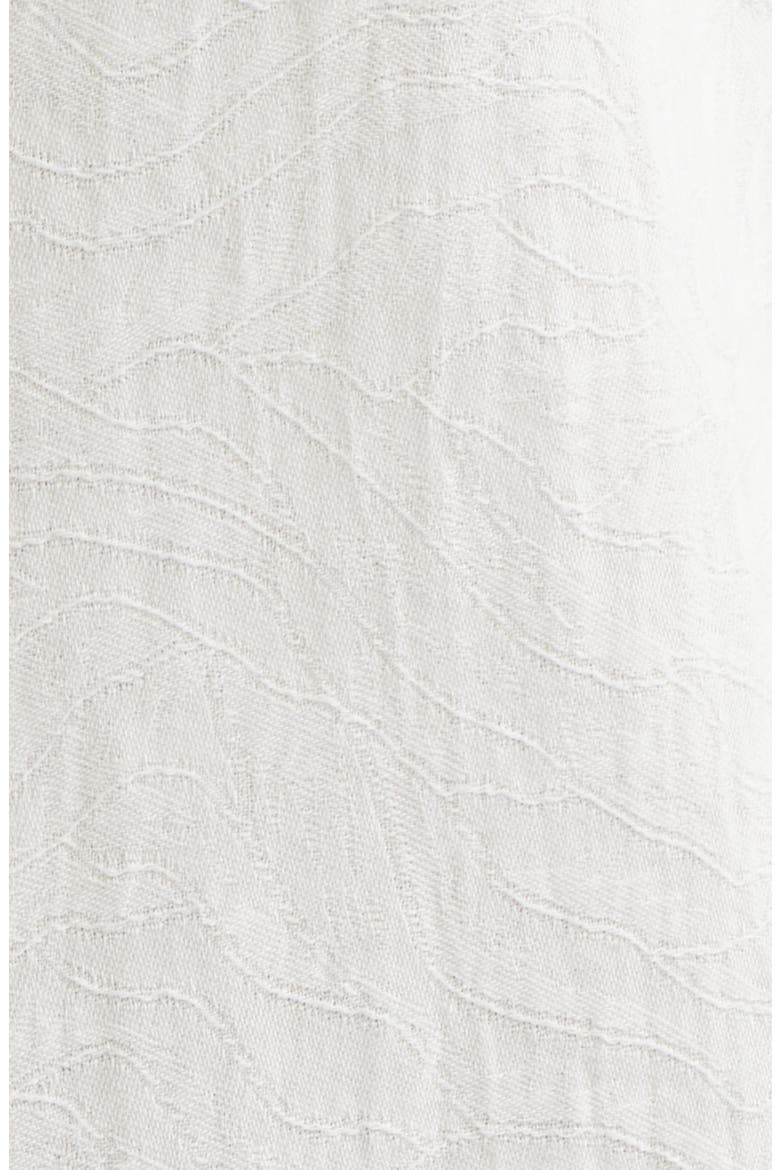 Dune Oversize Short Sleeve Jacquard Button-Up Shirt, Alternate, color, IVORY EGRET