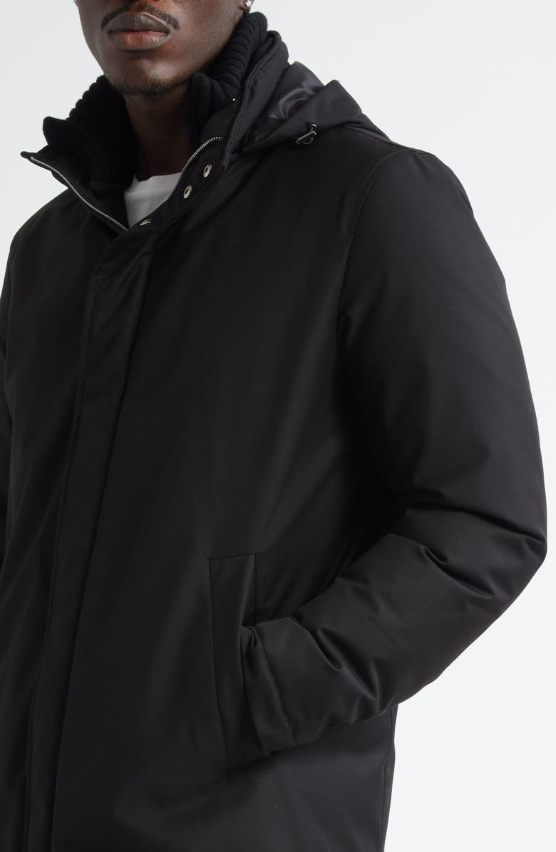 Herno Windproof Hooded Down Parka, Alternate, color, Black