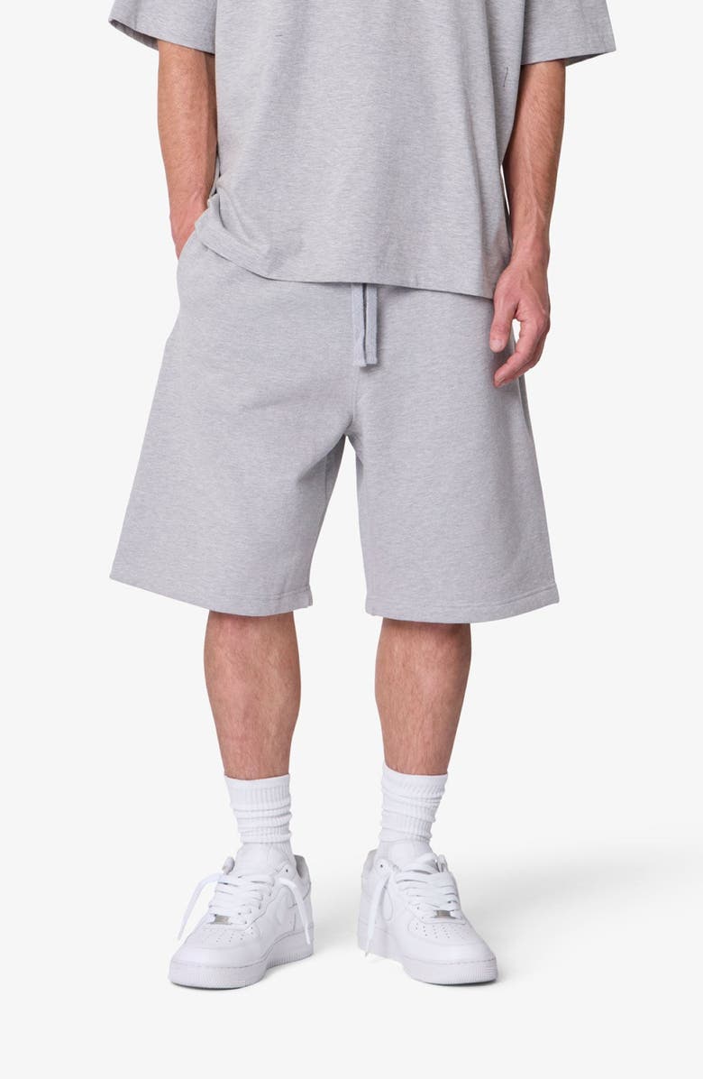 mnml Heavy Basic Cotton Sweatshorts, Alternate, color, Marled Grey