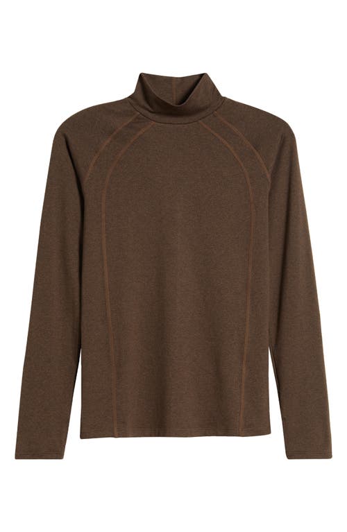 Varley Always Warm Base Layer Top In Deep Chocolate Marl