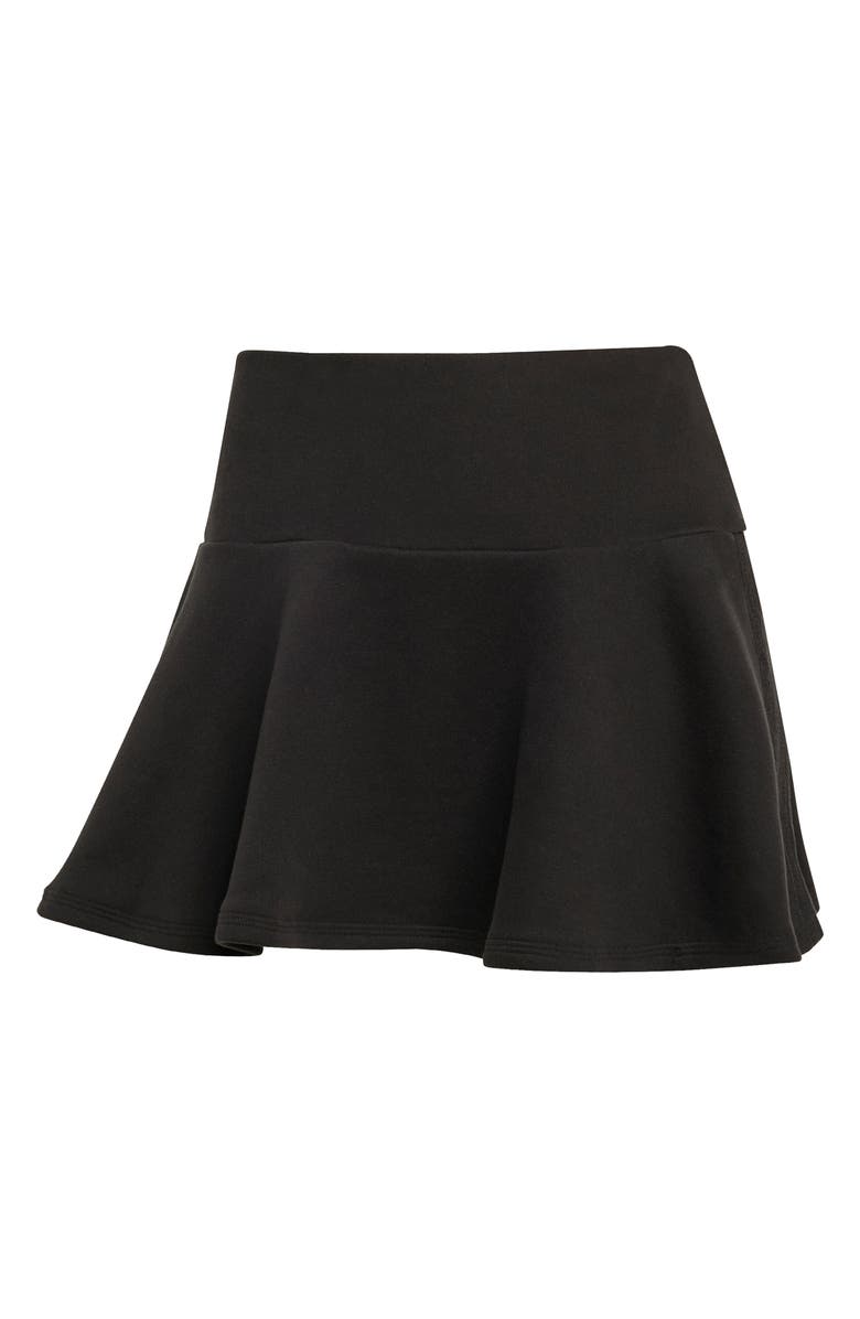 adidas 3-Stripes French Terry Miniskirt, Alternate, color, Black/ Black