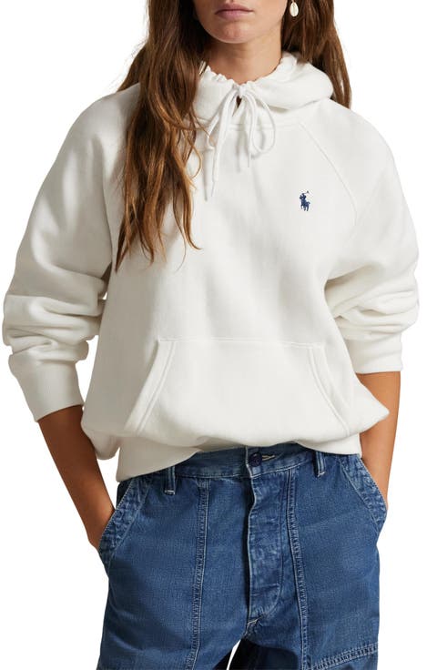 Shrunken Fleece Cotton Blend Hoodie