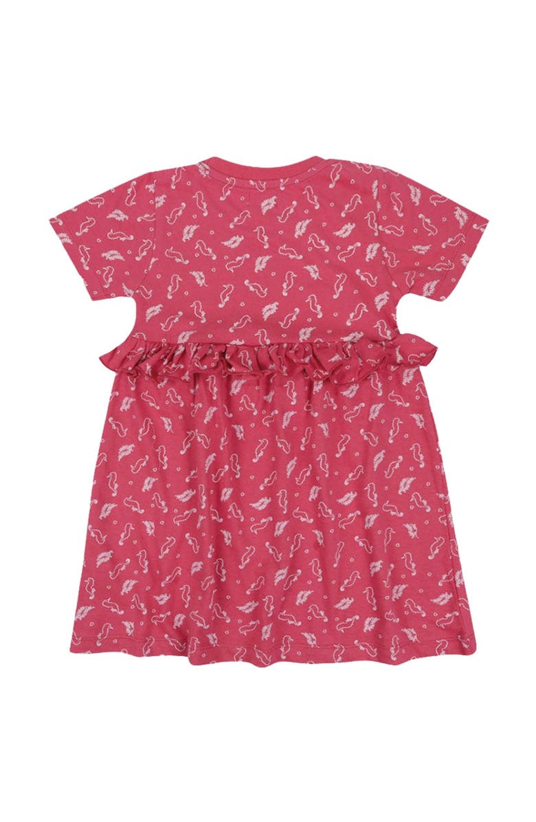 Lilly + Sid Organic Cotton Seahorse Print Dress, Alternate, color, Pink
