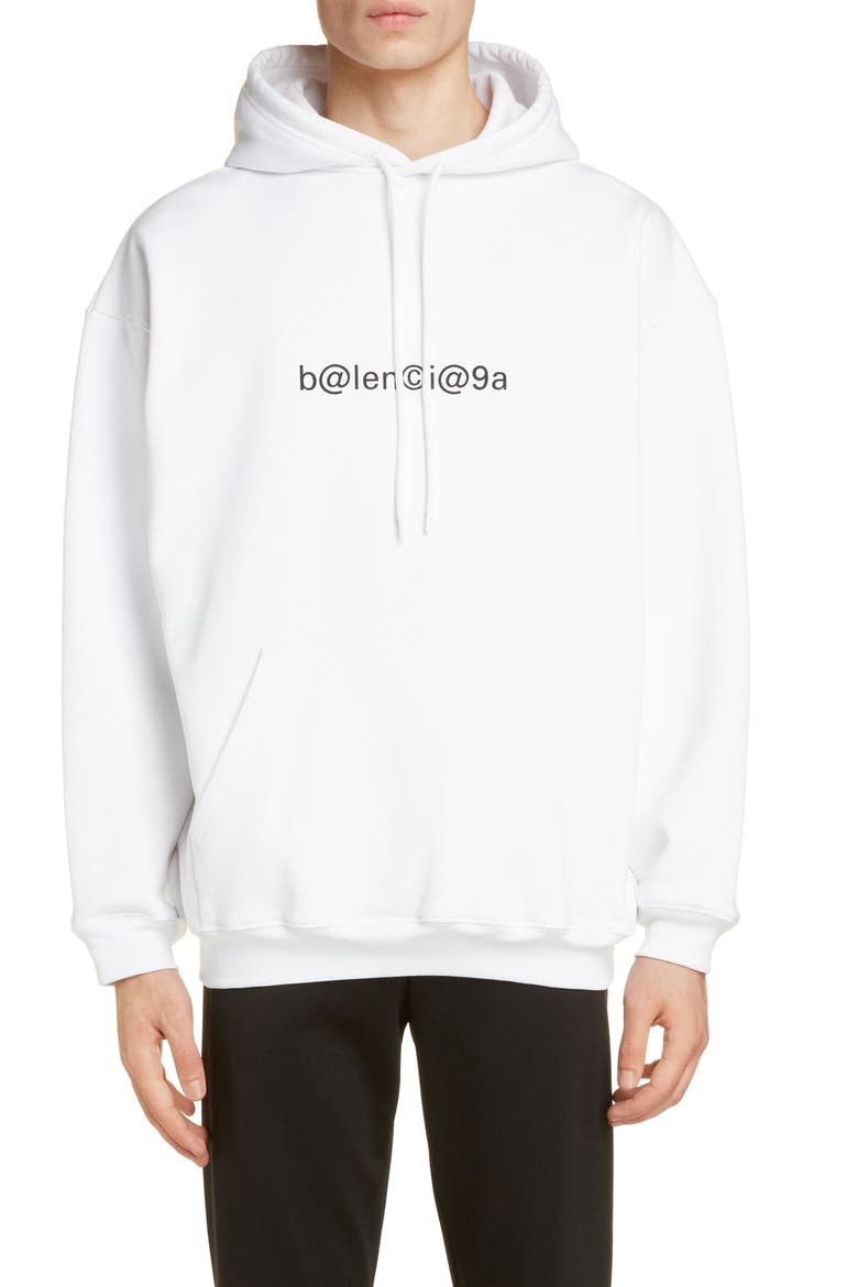 Symbolic Graphic Hoodie, Main, color, WHITE/ BLACK
