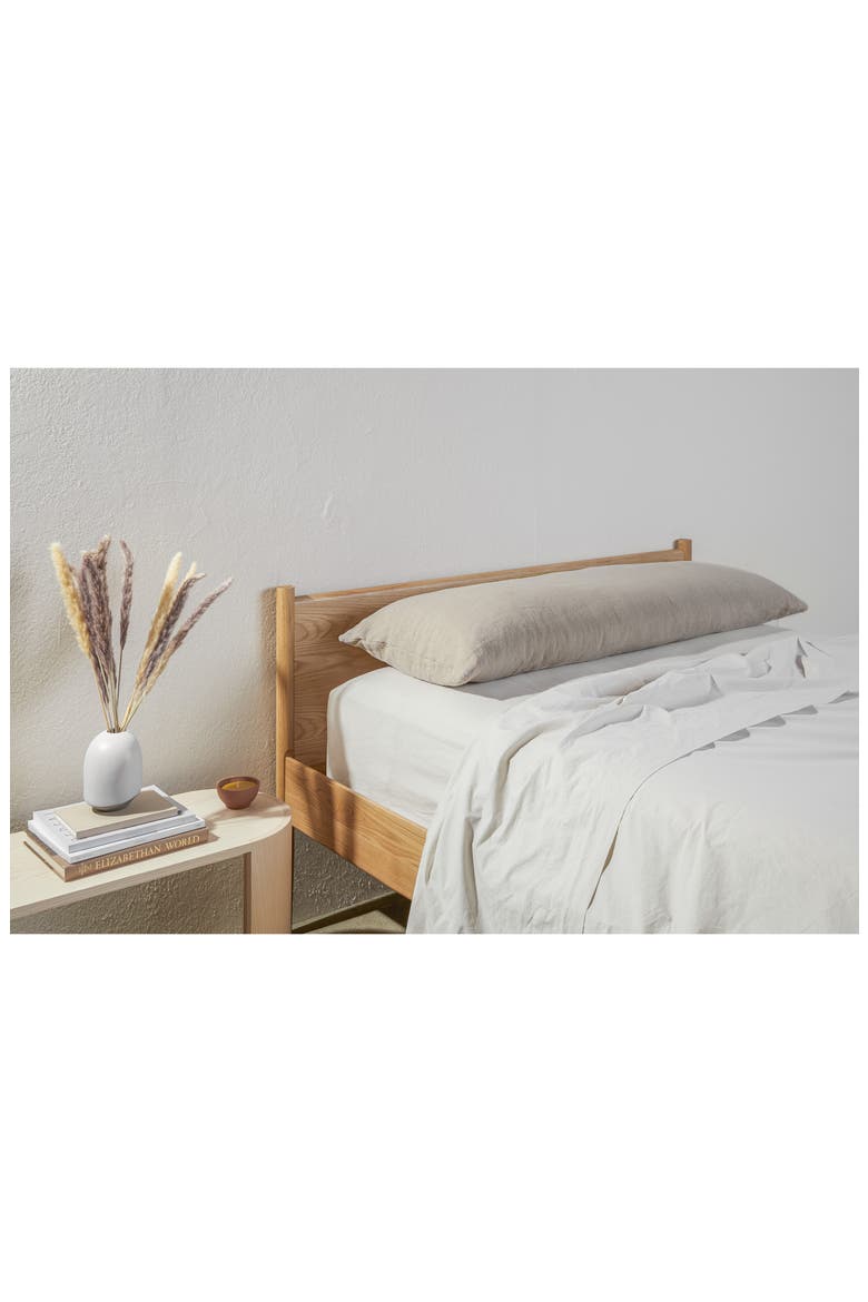 Linen Body Pillow Cover, Alternate, color, NATURAL
