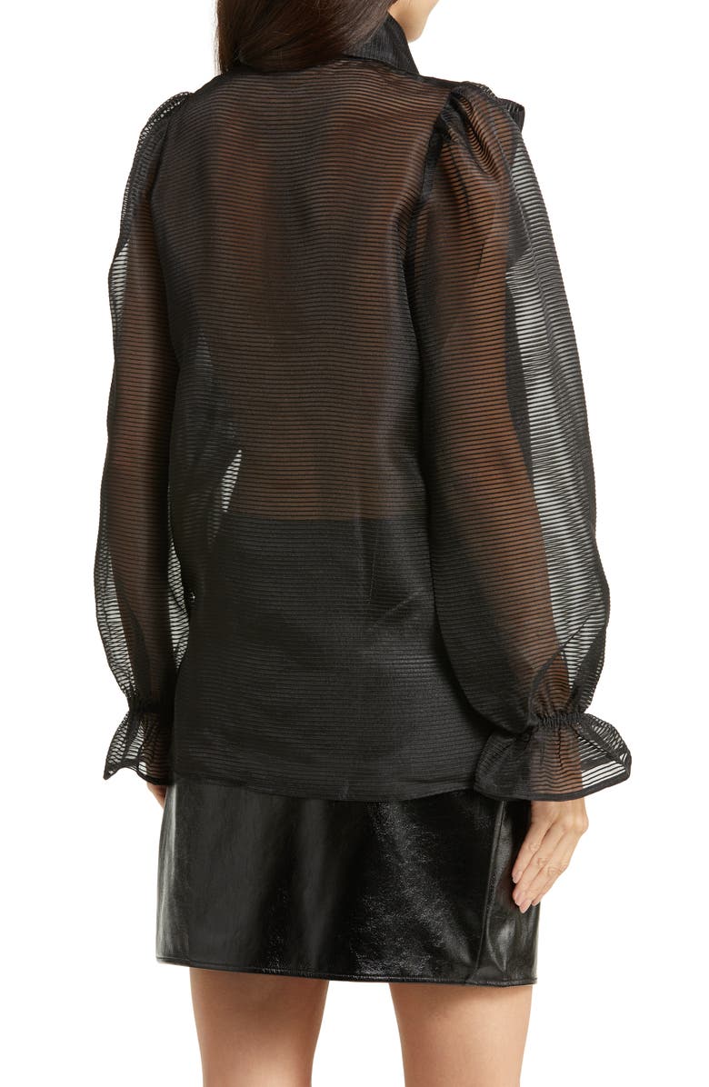 STELLA NOVA Erina Bow Button-Up Blouse, Alternate, color, 