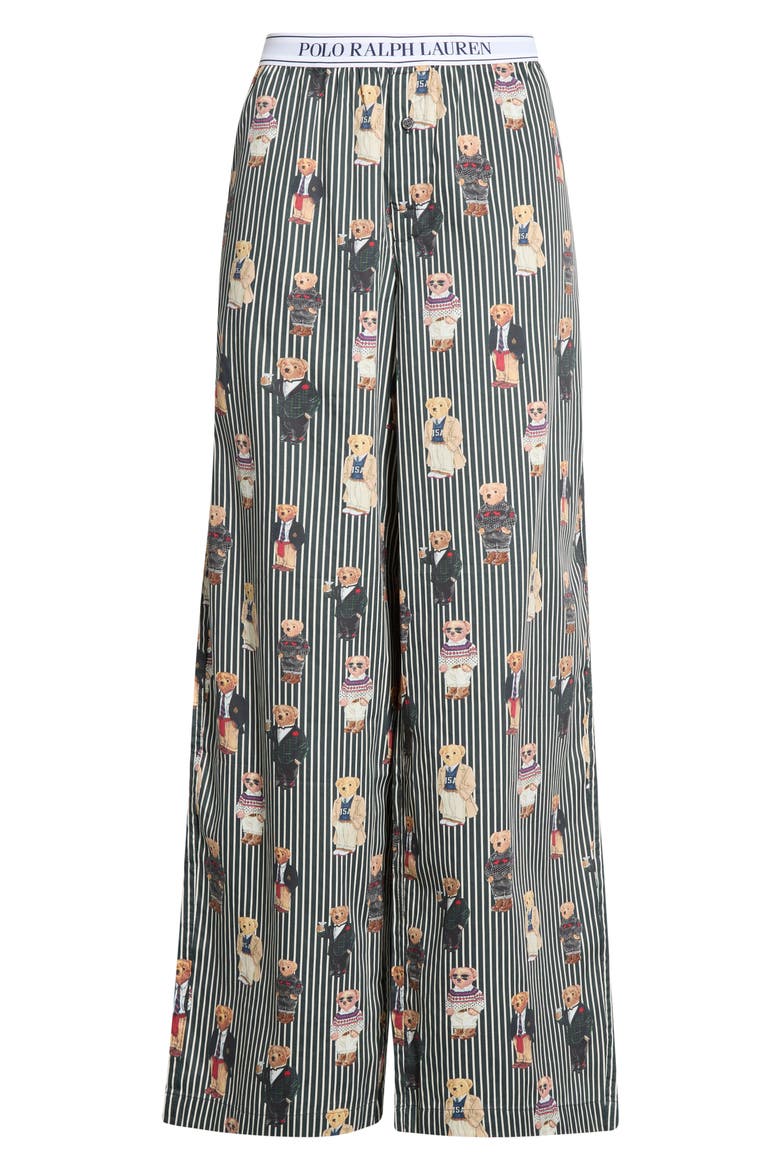 Polo Bear Pajama Pants, Alternate, color, WINTER BEAR
