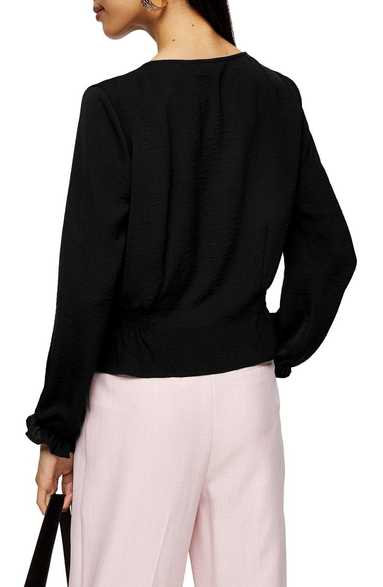 Topshop Millie Twill Tea Top, Alternate, color,