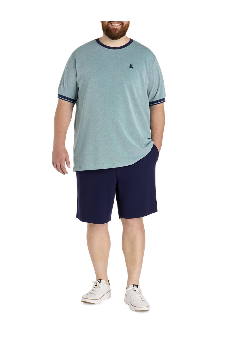 Big & Tall Quinton Textured T-Shirt, Alternate, color, GREEN COMBO