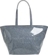 Alexander Wang Punch Lacquered Denim Tote Bag