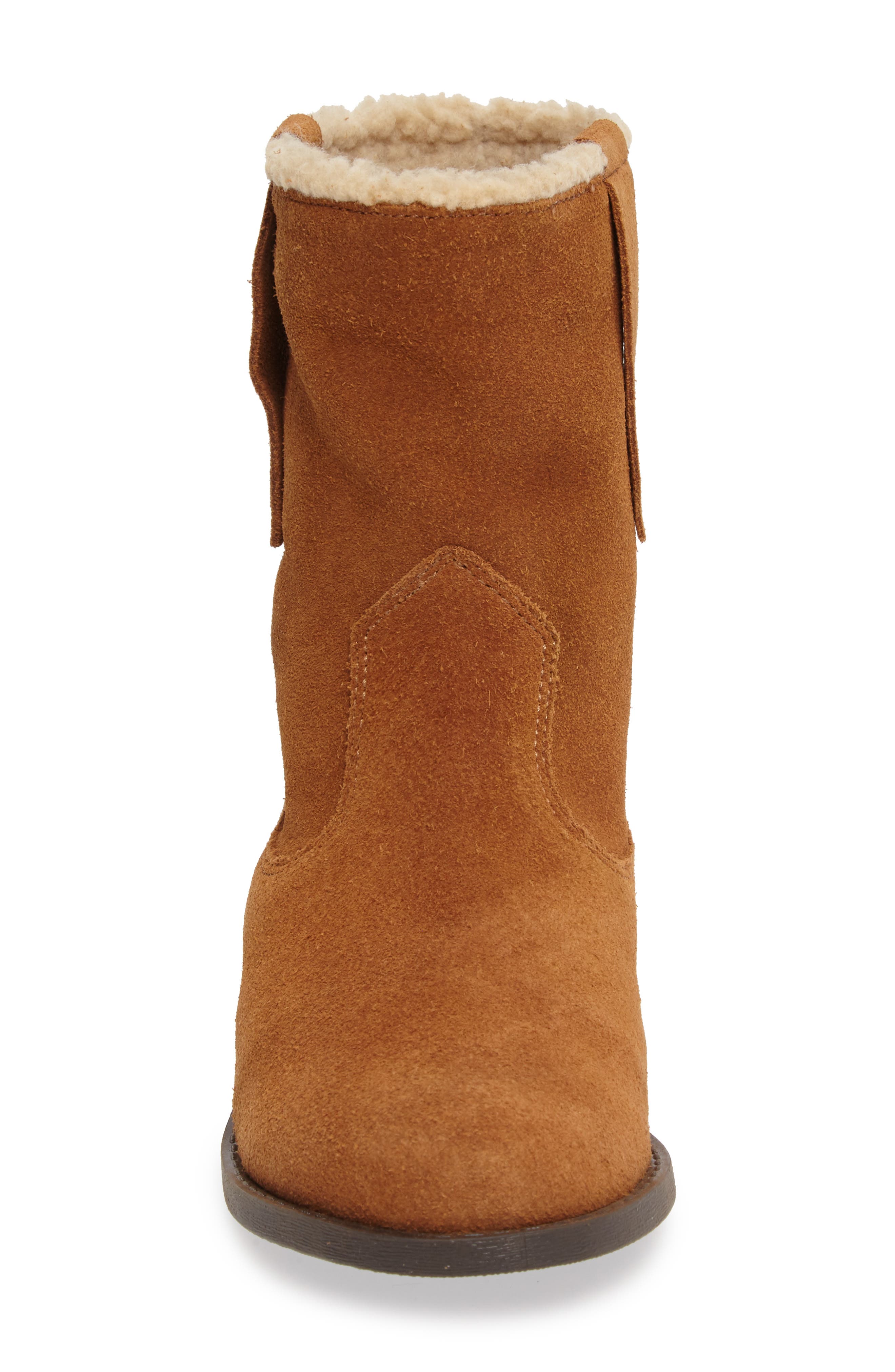 Verona Faux Shearling Boot, Alternate, color, VINTAGE COGNAC NUBUCK