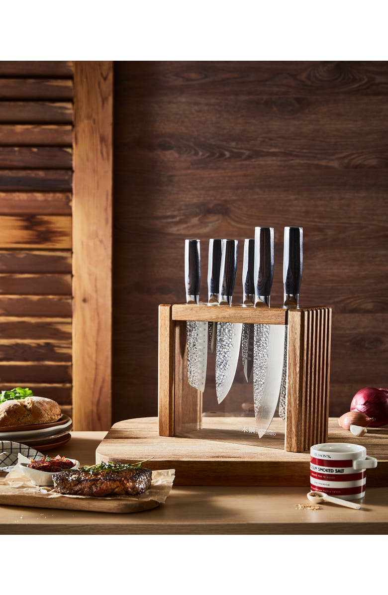 Cuisine::pro<sup>®</sup> Damashiro EMPEROR<sup>®</sup> 7-Piece Makoto Knife Block, Alternate, color, Silver