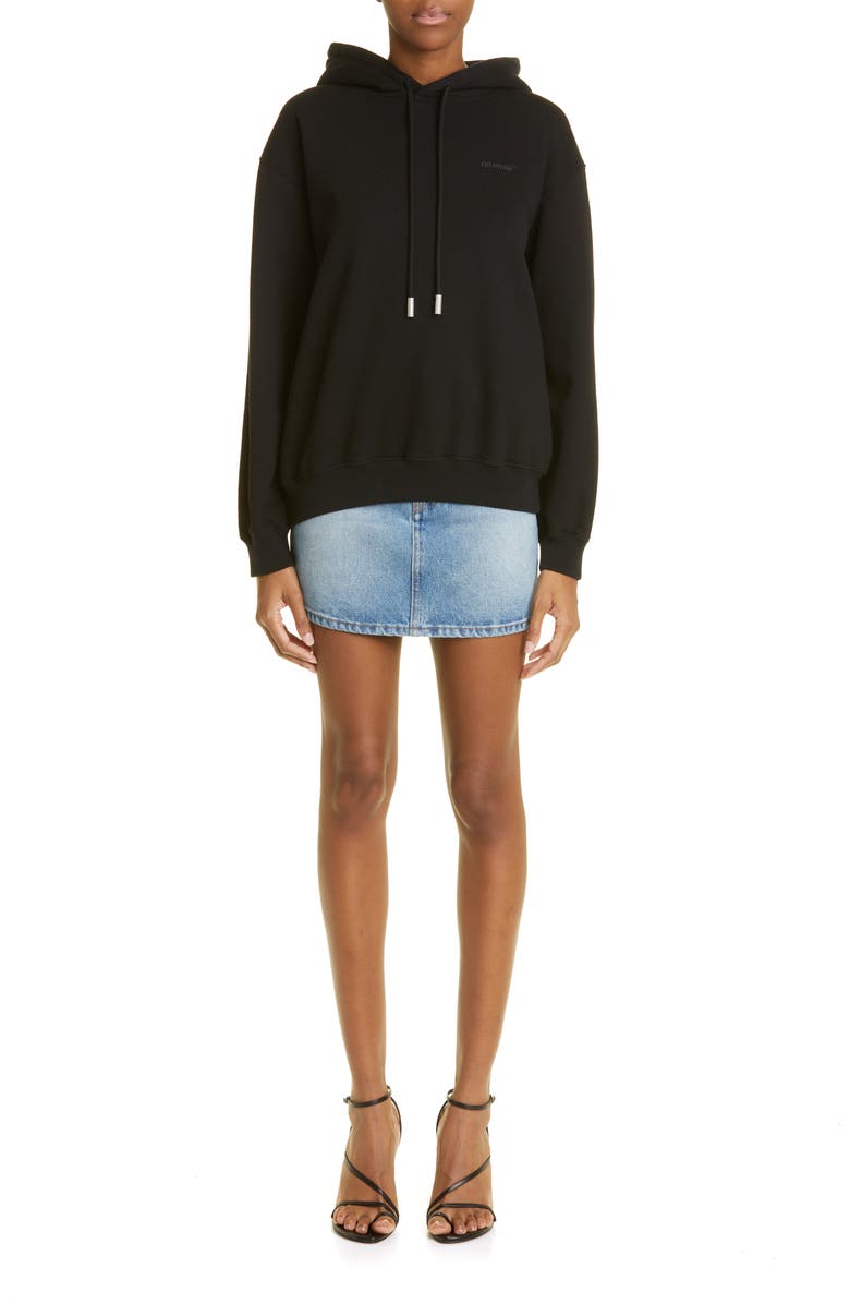 Off-White Corporate Denim Miniskirt, Alternate, color, 