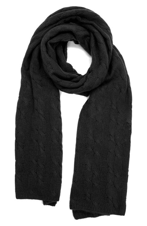 Cashmere Cable Knit Scarf