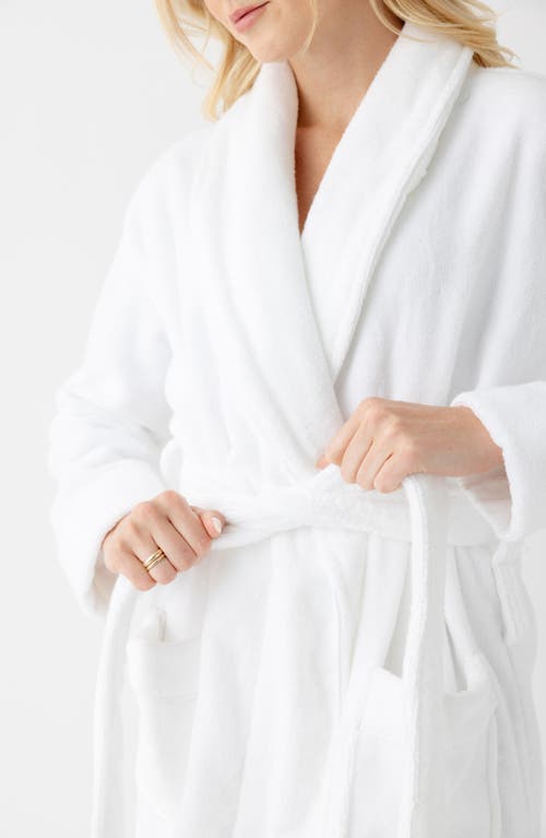 Cozy Earth Luxe Terry Robe In White