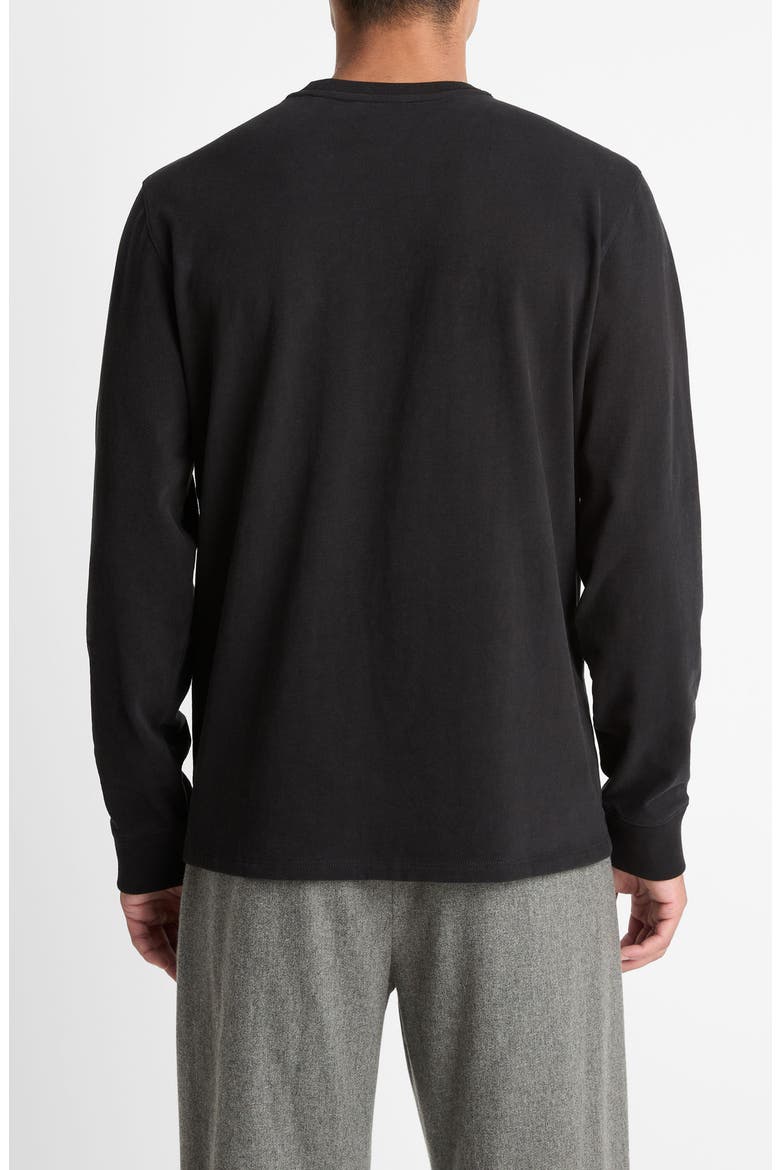 Long Sleeve Sueded Jersey Top, Alternate, color, BLACK