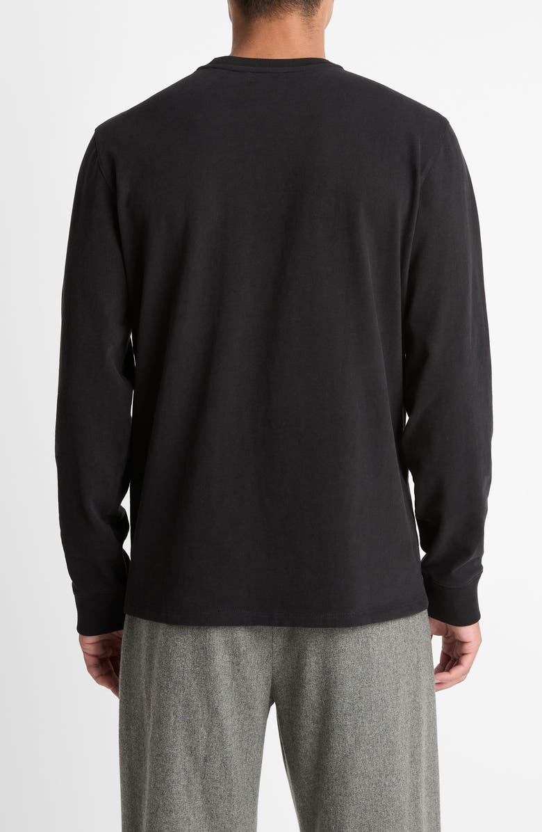 Vince Long Sleeve Sueded Jersey Top, Alternate, color, Black