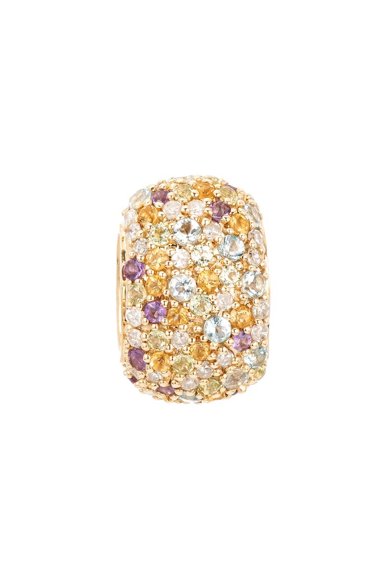 Iridescent Big Bead, Alternate, color, 0.25 DIAMOND MIXED STONE 14K
