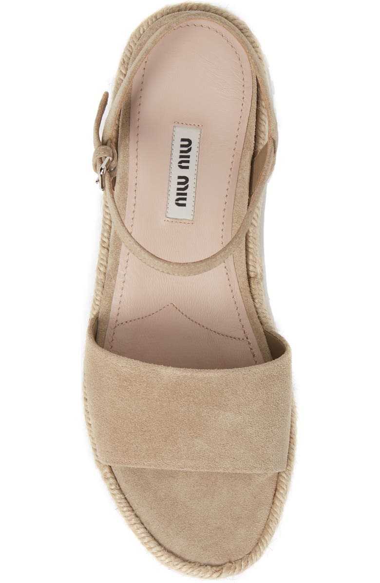 Miu Miu Platform Espadrille Sandal, Alternate, color,