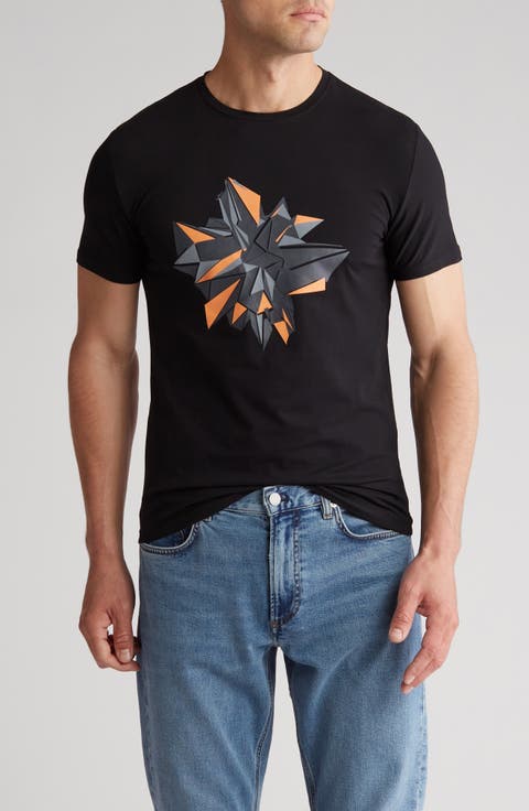 3D Abstract Graphic Print T-Shirt