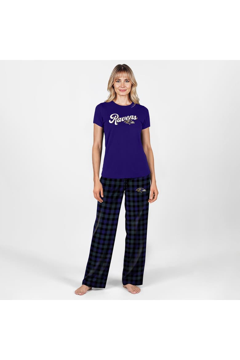Women's Concepts Sport Purple/Black Baltimore Ravens Highland Sleep Set, Main, color, Purple