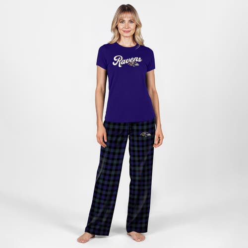 Concepts Sport Purple/black Baltimore Ravens Highland Sleep Set