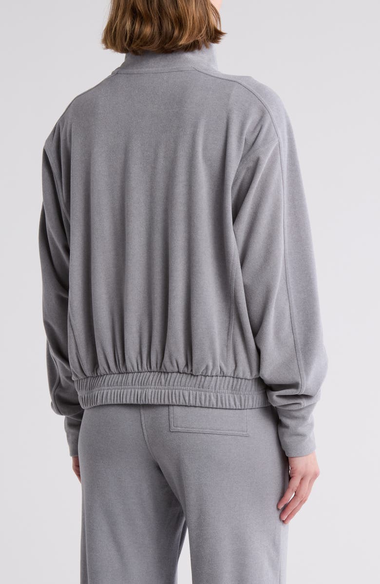 90 DEGREE BY REFLEX Marled Pique Muse Zip Jacket, Alternate, color, Weathervane