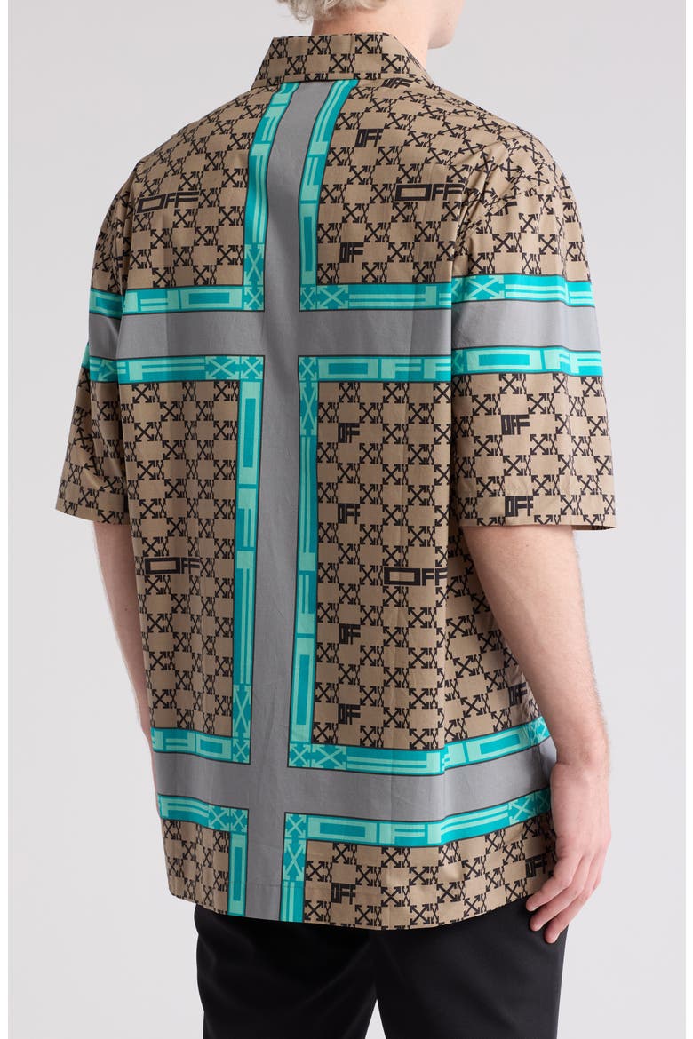 Monogram Stripe Woven Shirt, Alternate, color, BEIGE MULTI