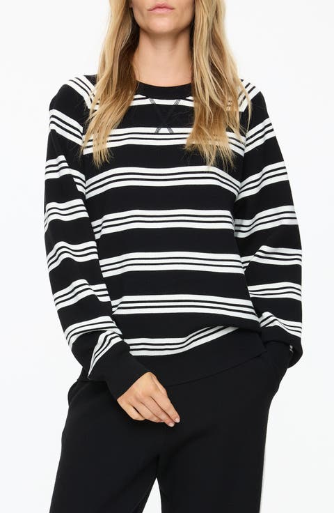 Striped Knit Long Sleeve Top