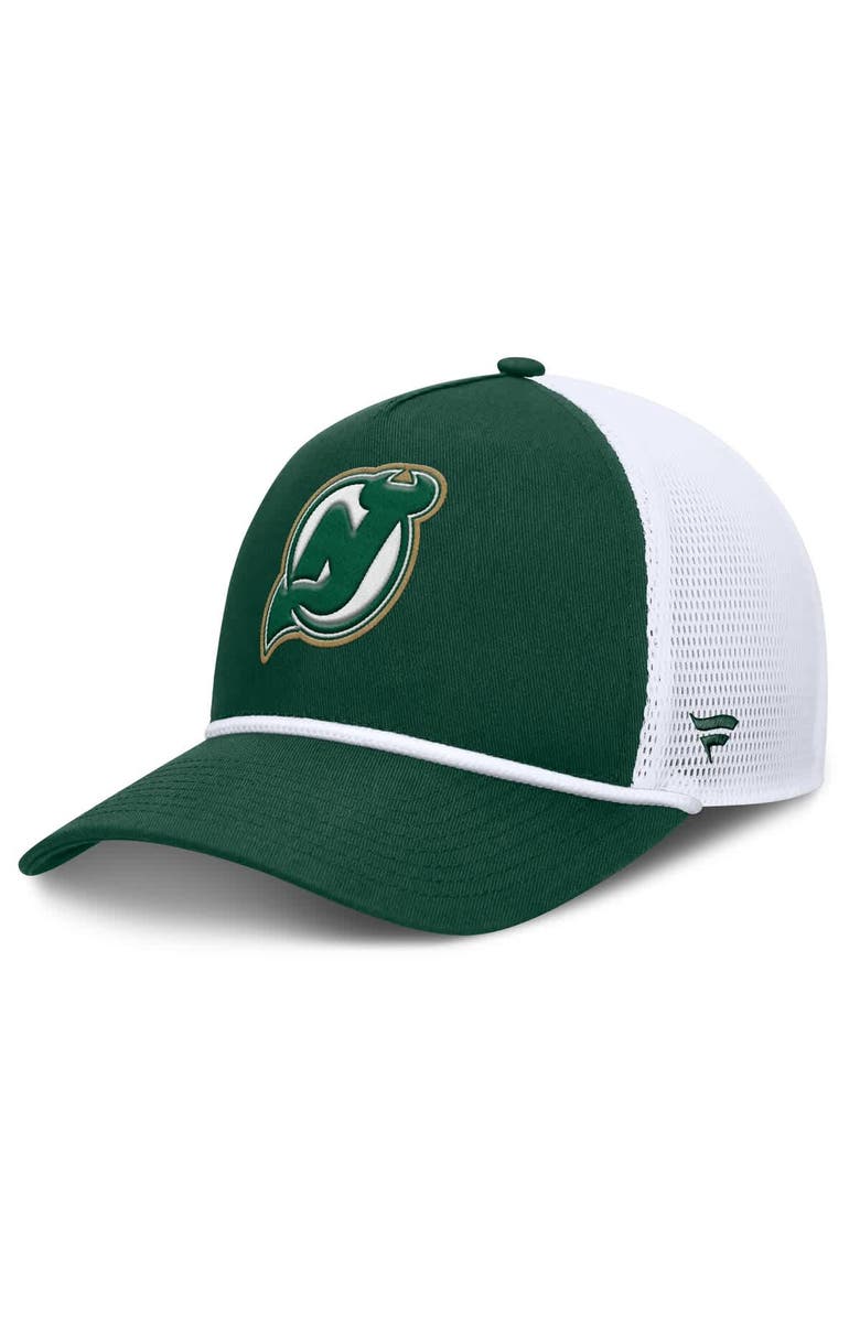 FANATICS Men's Fanatics Green/White New Jersey Devils Bermuda A-Frame Adjustable Hat, Main, color, Green