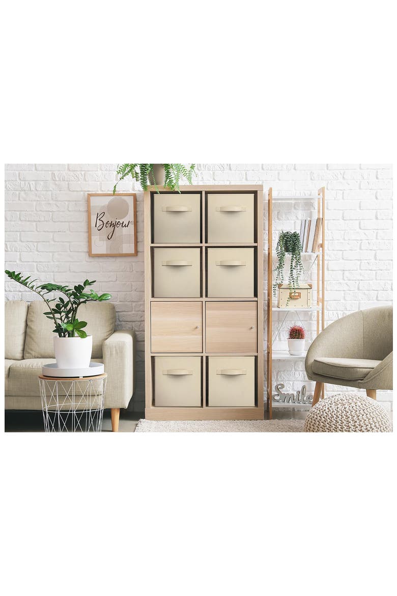 Collapsible Storage Cube, Alternate, color, BEIGE