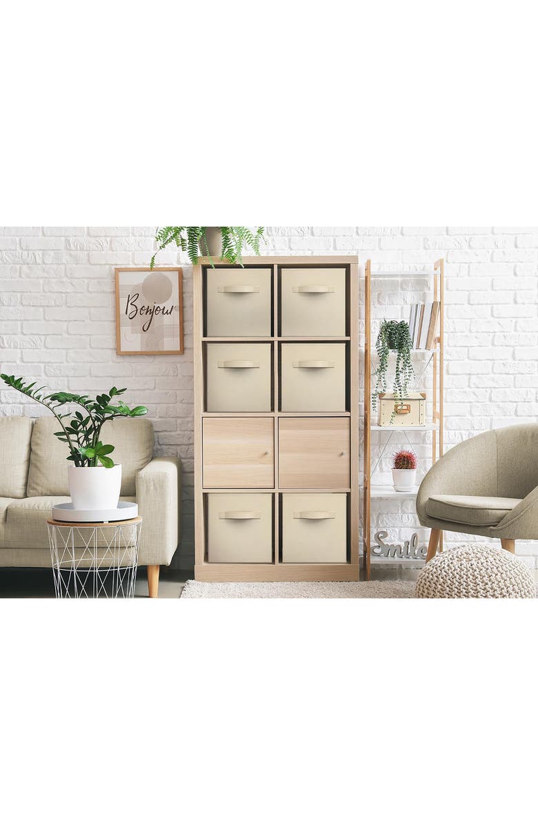 SORBUS Collapsible Storage Cube, Alternate, color, Beige