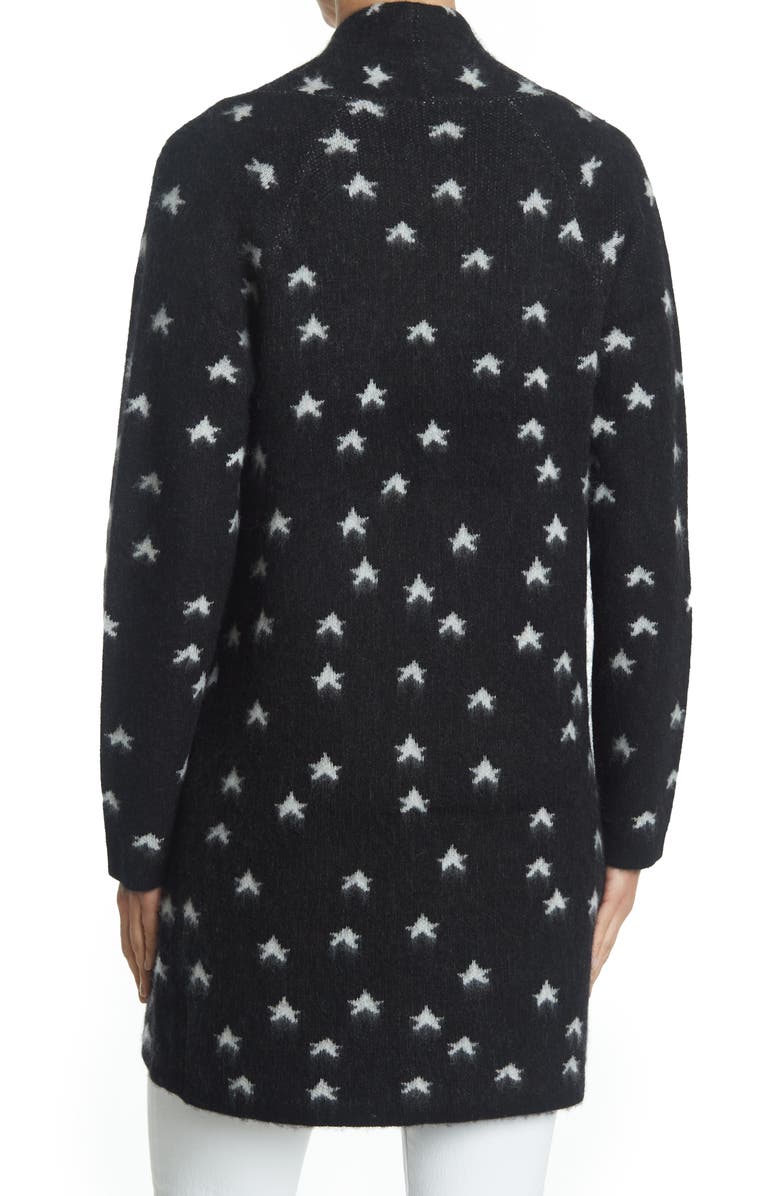 360 CASHMERE Allyson Star Print Open Cashmere Cardigan, Alternate, color,