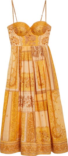 【Zimmermann】Lucky embroidered linen midi dress Lucky Embroidered Midi Dress – The Lake Forest Shop