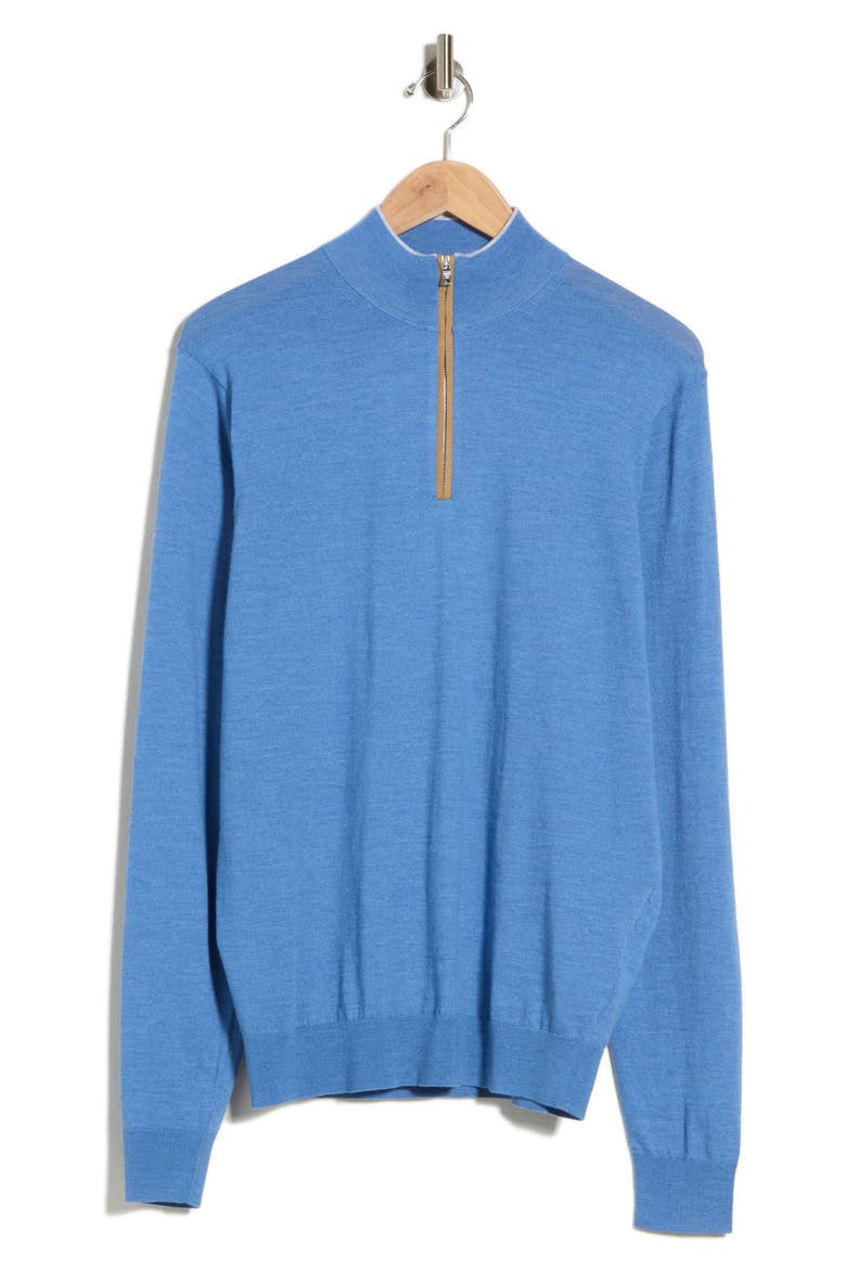 Crown Crafted Excursionist Flex Quarter Zip Pullover, Main, color, FOUNTAIN BLUE